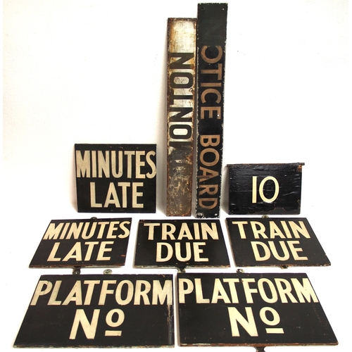 817 - Quantity of ex Liverpool Street Stn. wooden train destination/arrival boards as per images including... 