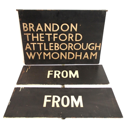 817 - Quantity of ex Liverpool Street Stn. wooden train destination/arrival boards as per images including... 