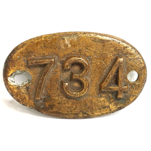 855 - GER Cast brass tender plate 