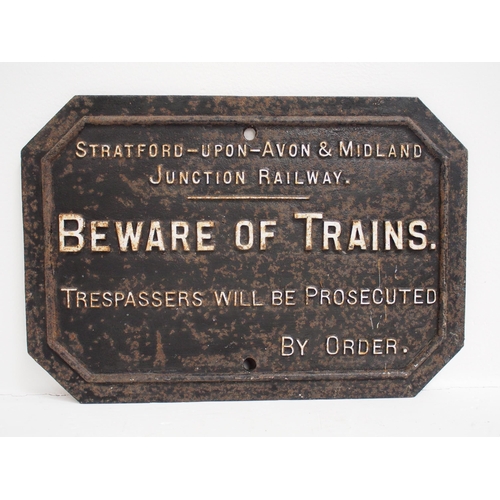 884 - Stratford & Midland Junction Rly C/I trespass notice (TPSM201A) 19 7/8