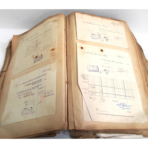 901 - GWR for the year 1917 very large ledger containing a large quantity of GWR Accounts paperwork, noted... 