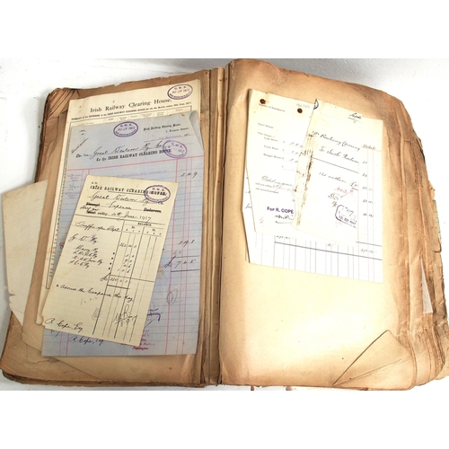 901 - GWR for the year 1917 very large ledger containing a large quantity of GWR Accounts paperwork, noted... 