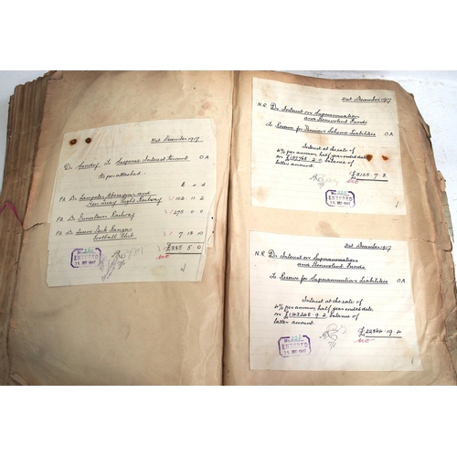 901 - GWR for the year 1917 very large ledger containing a large quantity of GWR Accounts paperwork, noted... 