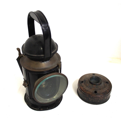 912 - GWR 4 aspect handlamp good but missing yellow internal lens, GWR 