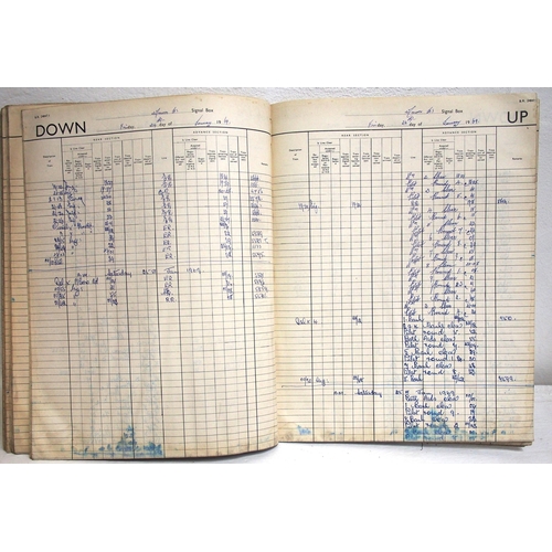 916 - Large quantity of BR signal box registers from Fenland locations including March South, French Drove... 