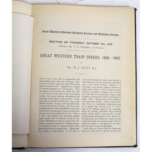 924 - Quantity of bound GWR & BR(W) Debating Society Proceedings ranging from 1900s to 1950s. (FLOOR) (Dis... 