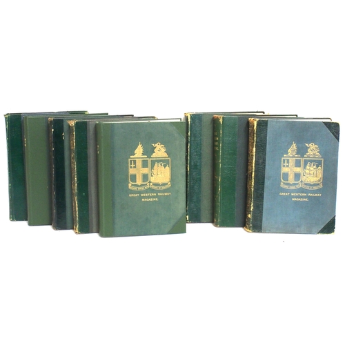 925 - Quantity of bound GWR Magazines from 1910s - 1940s, official bindings. (FLOOR) (Dispatch by Mailboxe... 