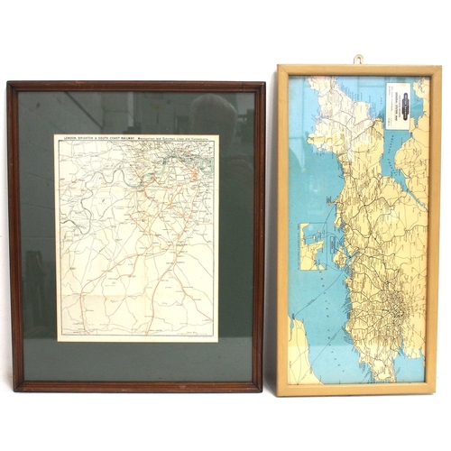 985 - LB&SCR Metropolitan & Suburban Lines framed & mounted map 17