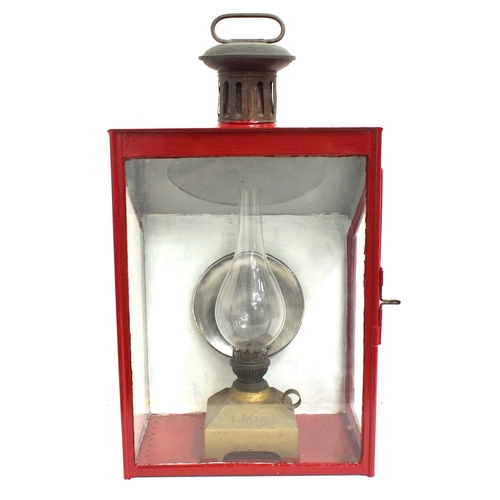 991 - BR(M) platform lamp case with LMS reservoir, complete with reflector, from Old North Road station, g... 