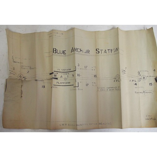 860 - Official BR(W) signal box diagrams (office copies) most with official stamp - PLYMOUTH MILLBAY 1958,... 