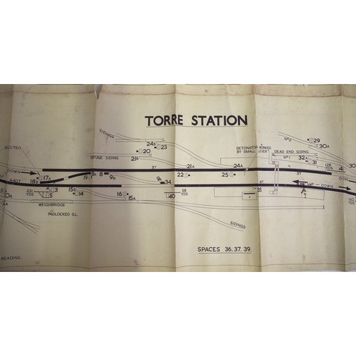 860 - Official BR(W) signal box diagrams (office copies) most with official stamp - PLYMOUTH MILLBAY 1958,... 