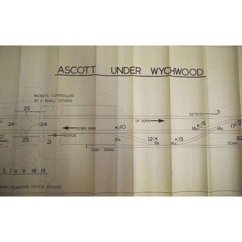 513 - Official BR(W) signal box diagrams (office copies) most with official stamp - MORRIS COWLEY 1965, TO... 