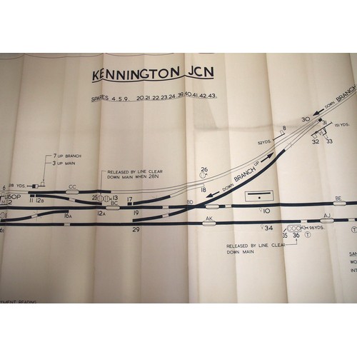 513 - Official BR(W) signal box diagrams (office copies) most with official stamp - MORRIS COWLEY 1965, TO... 