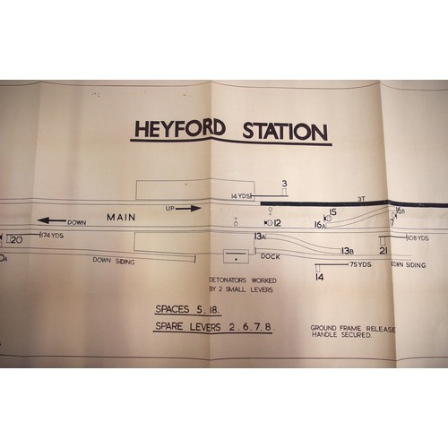 513 - Official BR(W) signal box diagrams (office copies) most with official stamp - MORRIS COWLEY 1965, TO... 