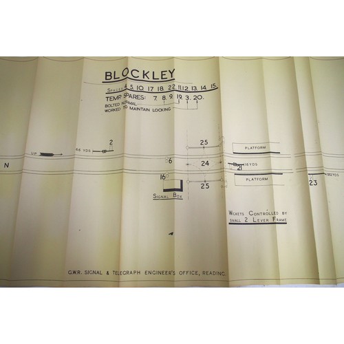 513 - Official BR(W) signal box diagrams (office copies) most with official stamp - MORRIS COWLEY 1965, TO... 