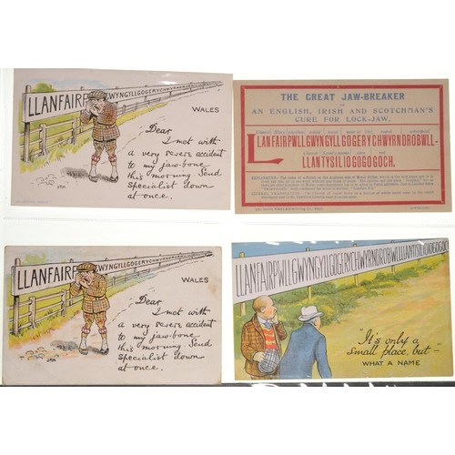 357 - Railway postcards, a small collection featuring humorous situations in railway settings, probably la... 