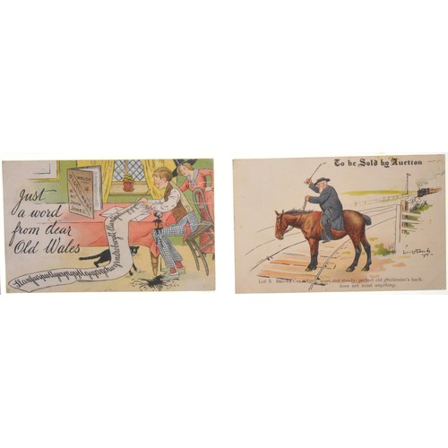 357 - Railway postcards, a small collection featuring humorous situations in railway settings, probably la... 