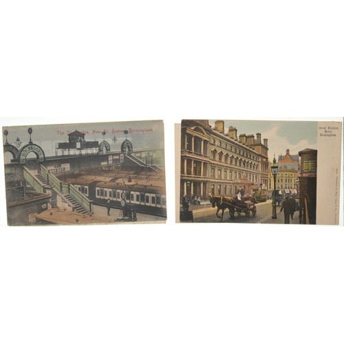 393 - Railway postcards, infrastructure, stations, bridges, etc, a good variety, in plastic sleeves. (36) ... 