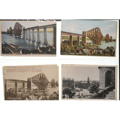 393 - Railway postcards, infrastructure, stations, bridges, etc, a good variety, in plastic sleeves. (36) ... 