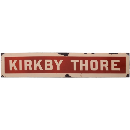 1 - A North Eastern Railway signal box nameboard, KIRKBY THORE, from the western end of the Stainmore ro... 