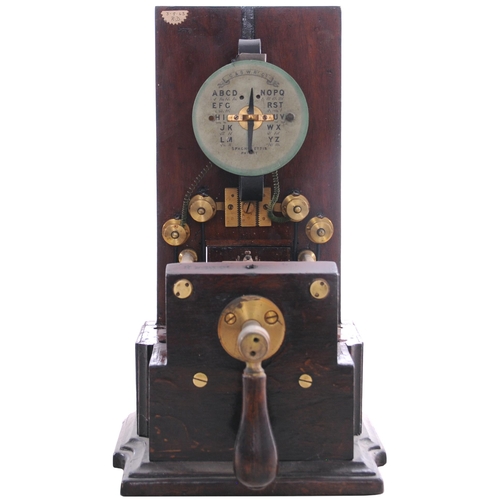 12 - A Glasgow and South Western Railway Spagnoletti telegraph instrument incorporating a writing slope, ... 