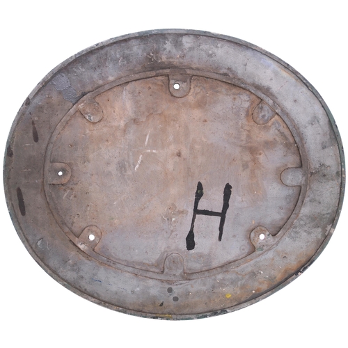 173 - A Swedish locomotive numberplate, STATENS JARNVAGAR, 61, Q24, 1939. Cast metal, chromed, 19¾