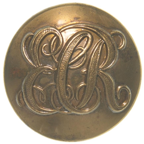 20 - An Eastern Counties Railway uniform button, displaying the company's monogram. Brass, 1