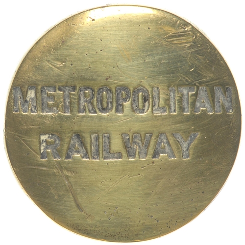 218 - A Metropolitan Railway horse brass, engraved, 2½