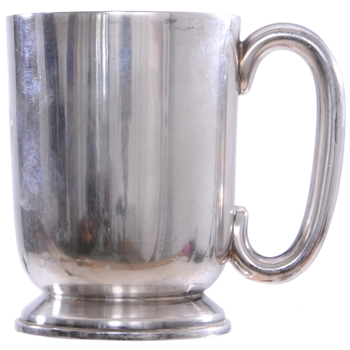 247 - A Furness Railway Refreshment Department one pint tankard, by Elkington, silver plate, height 4¾