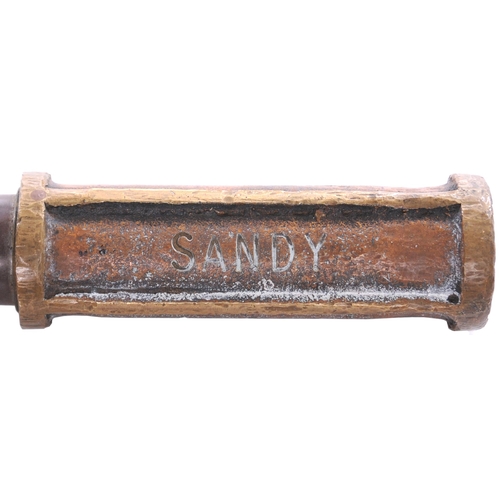 249 - A Railway Signal Company miniature single line staff, SANDY-BLUNHAM, (brass/steel) from the Oxford t... 