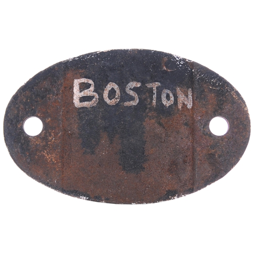 319 - A shedplate, 40F, Boston (1948-January 1964), together with its self cleaning plate. The front repai... 