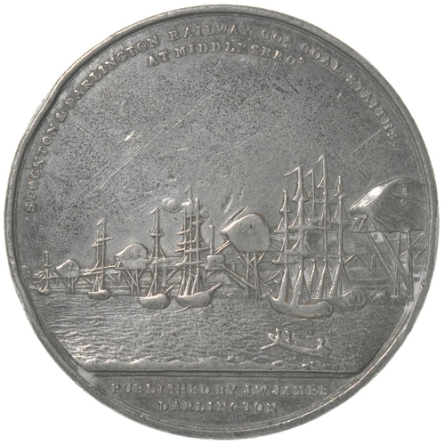 323 - A Stockton and Darlington Railway medallion, Middlesborough Branch Opened December 1830, depicting t... 