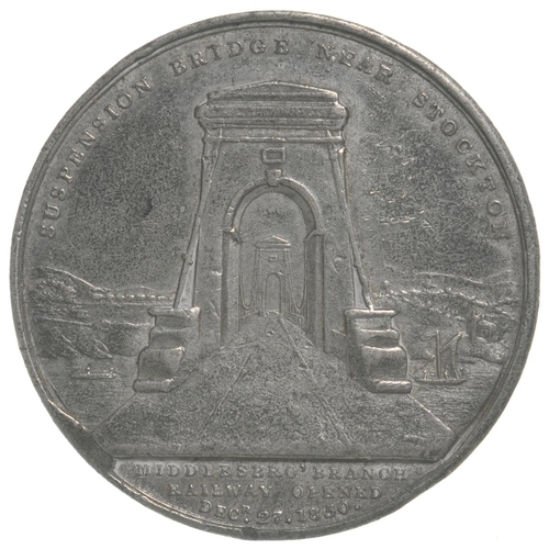 323 - A Stockton and Darlington Railway medallion, Middlesborough Branch Opened December 1830, depicting t... 