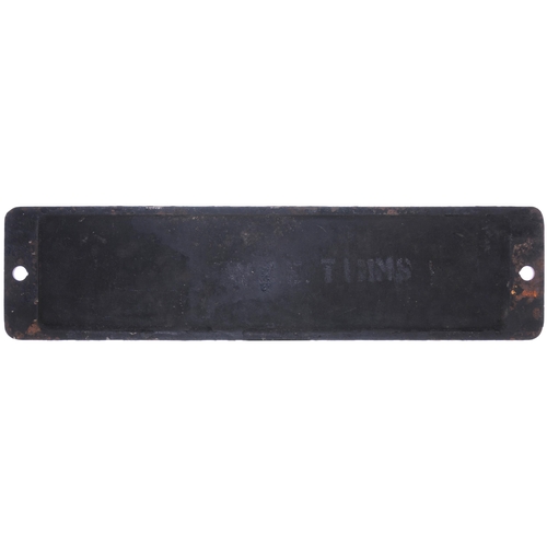 348 - A smokebox numberplate, 75008, from a BR Standard Class 4 4-6-0 built at Swindon and allocated new t... 