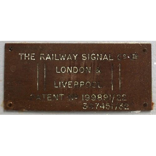 396 - A Railway Signal Company miniature staff desktop machine with RSC staff SPELLOW-ATLANTIC DOCK JCN, a... 