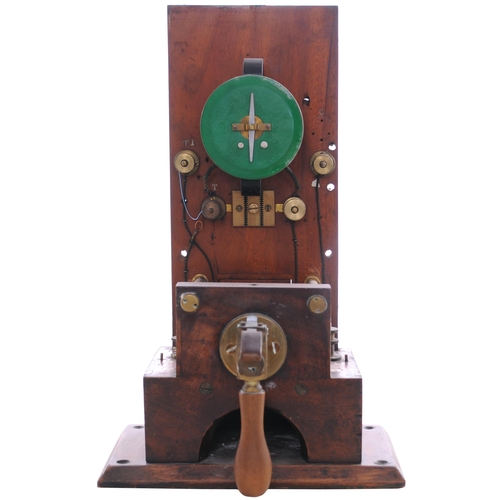 407 - A North British Railway block instrument, with brass plate MORNINGSIDE RD, a box on the Edinburgh So... 