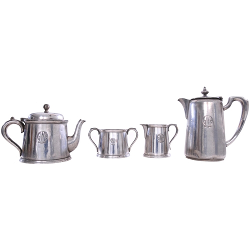 444 - A GWR tea set comprising tea pot, hot water jug, milk jug and sugar bowl, each marked with the GWR H... 