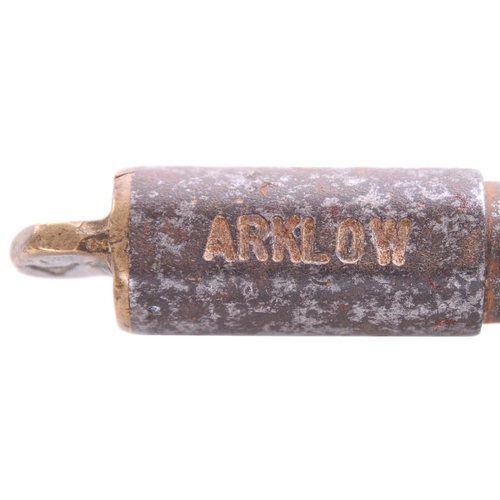 449 - A Railway Signalling Company miniature single line staff, ARKLOW-WOODENBRIDGE, (brass/steel), from t... 