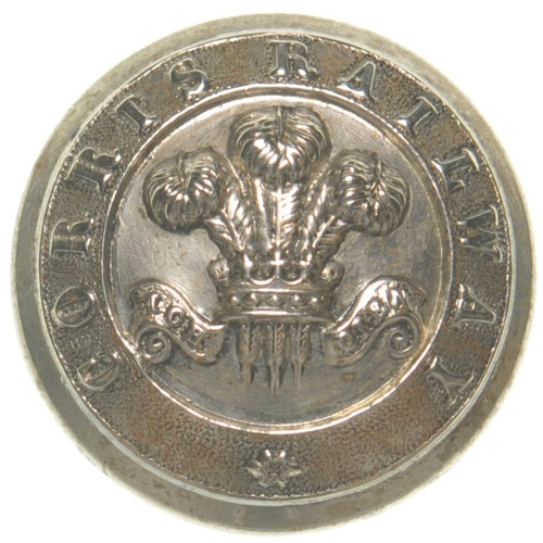 88 - A Corris Railway uniform button, from the narrow gauge line which ran north from Machynlleth, 2'3