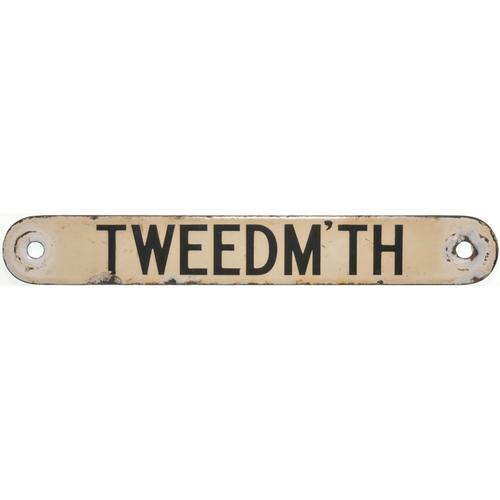 9 - An LNER shedplate, TWEEDM'TH, enamel, length 10