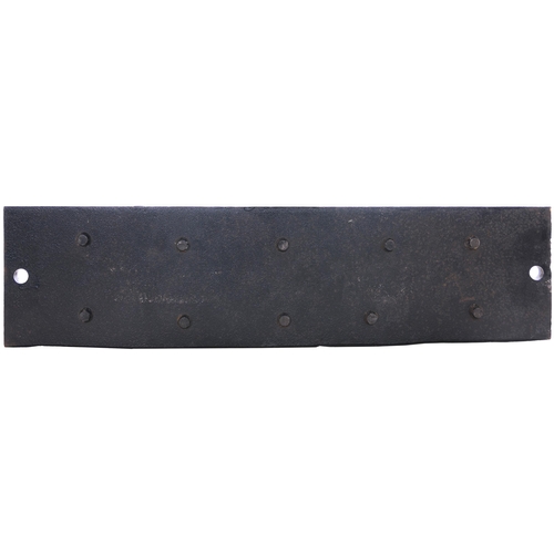 93 - A replacement smokebox numberplate, 75002, a thick steel backplate with numbers riveted from the rea... 