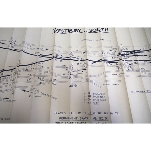 199 - Official BR(W) signal box diagrams (office copies) most with official stamp - THATCHAM STATION (2), ... 