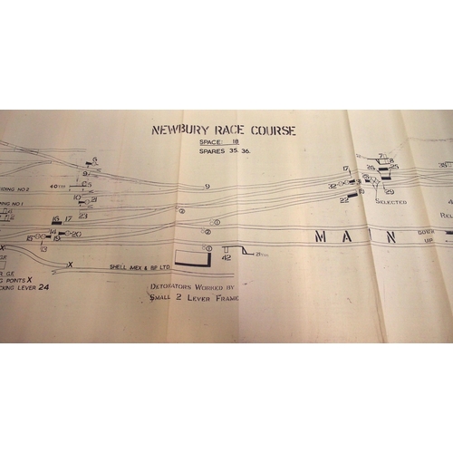 199 - Official BR(W) signal box diagrams (office copies) most with official stamp - THATCHAM STATION (2), ... 