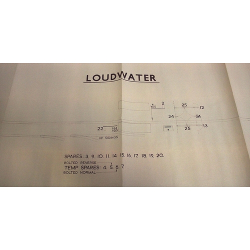 236 - Official BR(W) signal box diagrams (office copies) most with official stamp - WESTERLEIGH NORTH JNC ... 