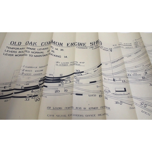 236 - Official BR(W) signal box diagrams (office copies) most with official stamp - WESTERLEIGH NORTH JNC ... 