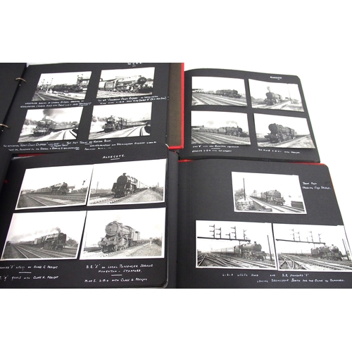 247 - Black & white original photographs housed in 11 albums, all very good quality postcard size & dating... 