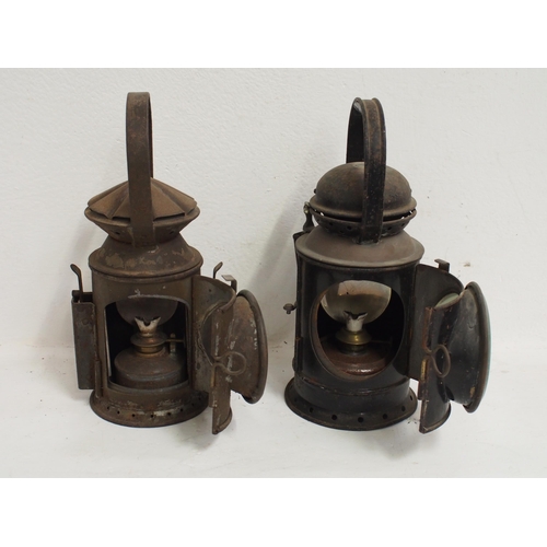 322 - BR(W) 3 aspect handlamp, WD 3 aspect handlamp, both complete & in ex service condition. (2) (A1) (Di... 