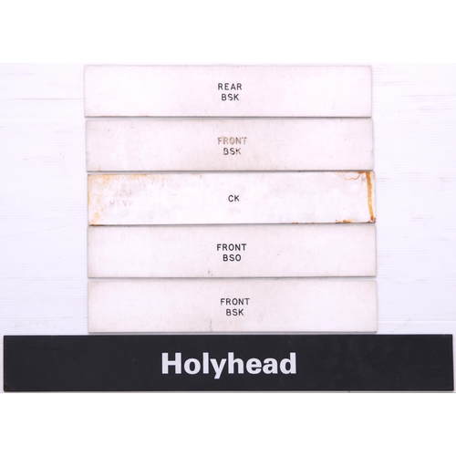 358 - Euston departure indicator board, GLASGOW/HOLYHEAD, formica, length 24