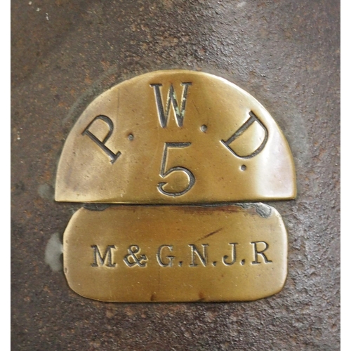 399 - M&GN Joint Rly oil can brass  plated 