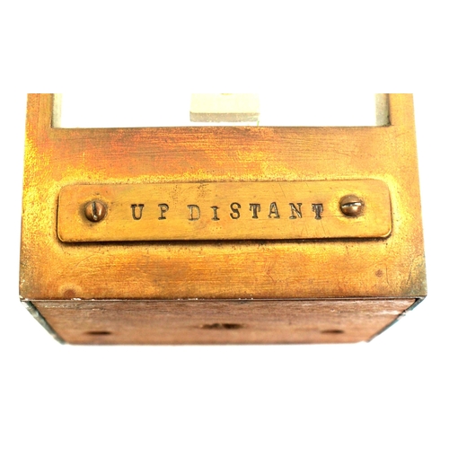 400 - LSWR brass cased distant signal repeater with original brass plate 